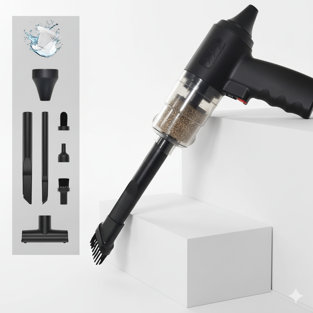 Mini Cordless Vacuum – Handheld Cleaner for Car & Home