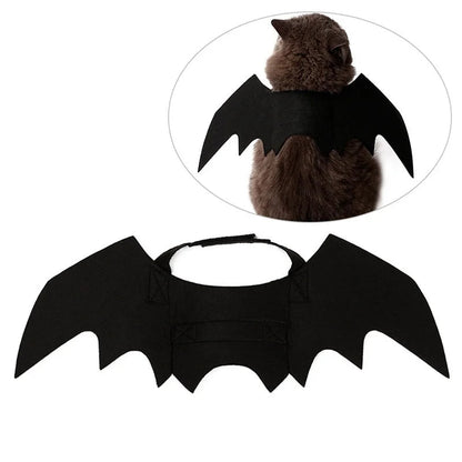 Pet Halloween Bat Costume – Adjustable Harness Wings for Cats and Dogs