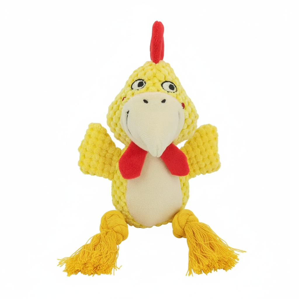 Stuffed Raw Small Joint Dog Plush Chew Toy Indestructible Bite Resistant Sound Puppy Squeaker Dogs Rattle for Pet Toys Supplies