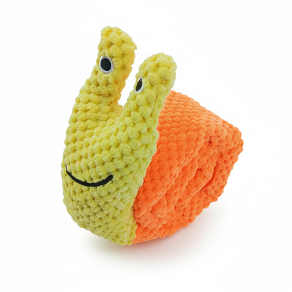 Interactive Snail Toy – Squeaky, Indestructible Plush