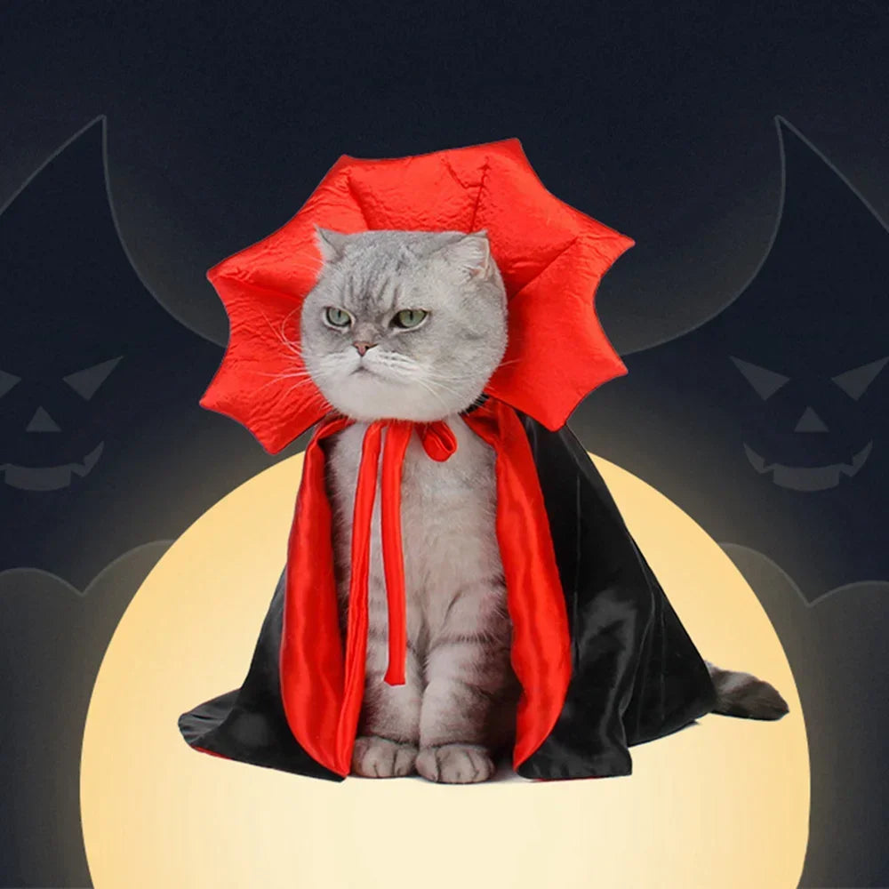 New Funny Pet Dog Halloween Costume Dog Cat Costumes for Small Dogs Cosplay Vampire Cloak Dog Cat Clothes Cloak Pet Supplies