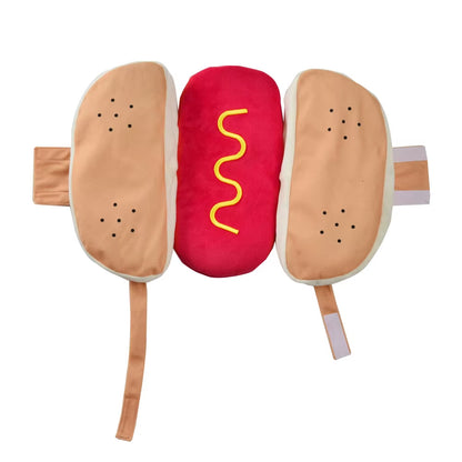 Funny Pet Cat Costume Halloween Clothes for Small Medium Dogs Cats Hot Dog Shaped Cute Puppy Kitten Dress up Apparel Party Gifts