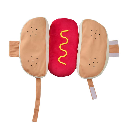 Funny Pet Cat Costume Halloween Clothes for Small Medium Dogs Cats Hot Dog Shaped Cute Puppy Kitten Dress up Apparel Party Gifts